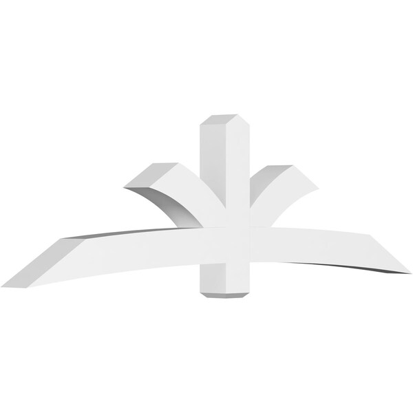 Ekena Millwork Davenport Architectural Grade PVC Gable Bracket, 96"W x 28"H x 6"D x 6"F, 7/12 Pitch GBP096X28X0606DAV00 - main